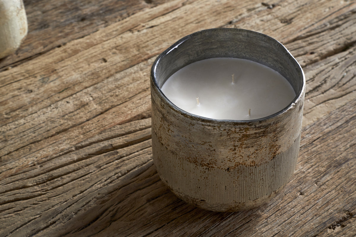 Juniper & Fir 3 Wick Scented Candle - Antique Gold - 3 Wick