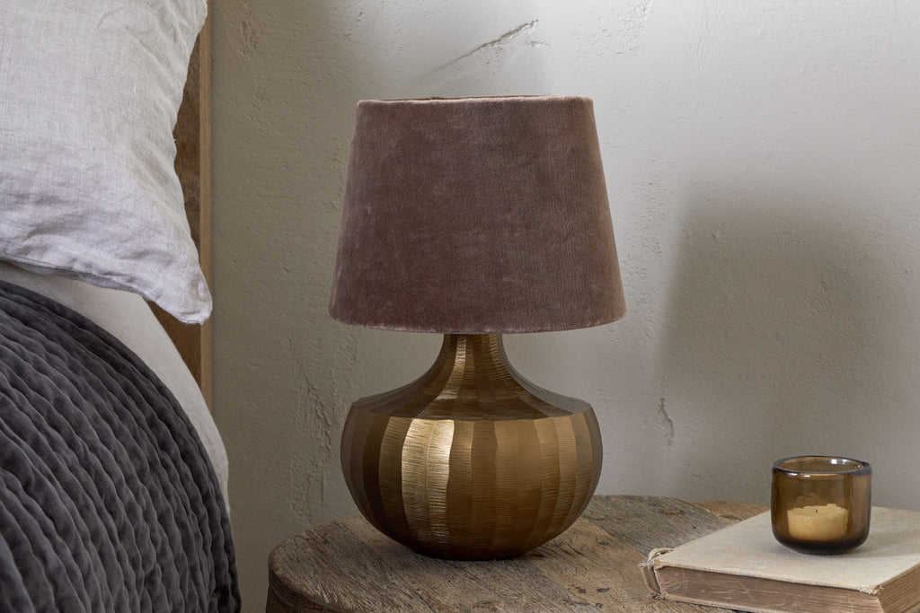 Sakiti Cast Aluminium Table Lamp Base - Antique Brass