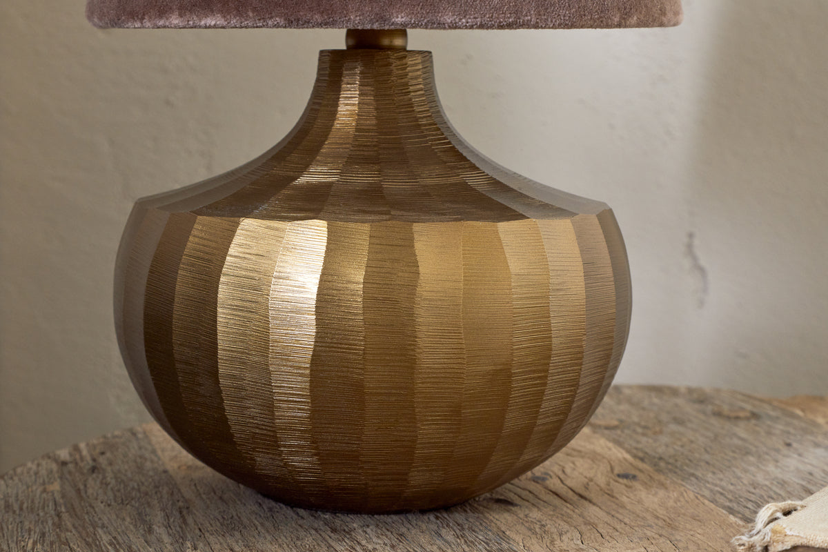 Sakiti Cast Aluminium Table Lamp Base - Antique Brass