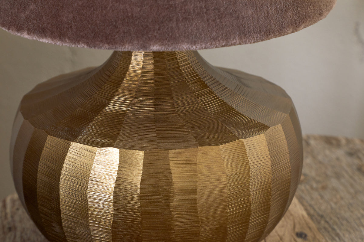 Sakiti Cast Aluminium Table Lamp Base - Antique Brass