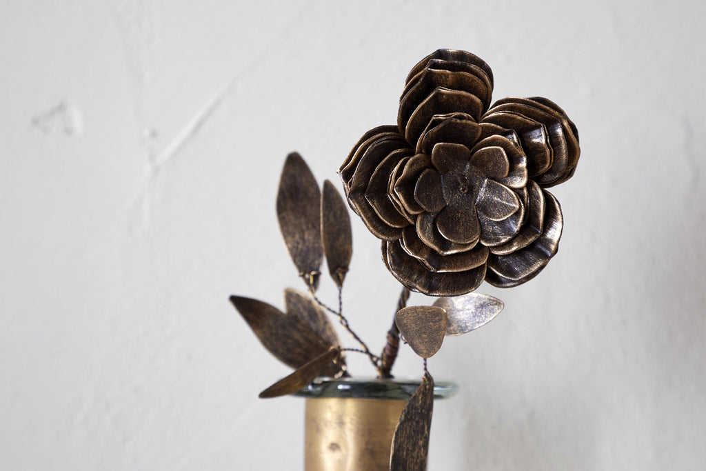 Svara Stem Rose - Antique Brass
