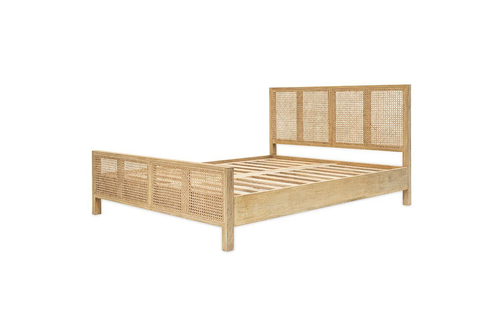 Saharsa Cane & Mango Wood Bed
