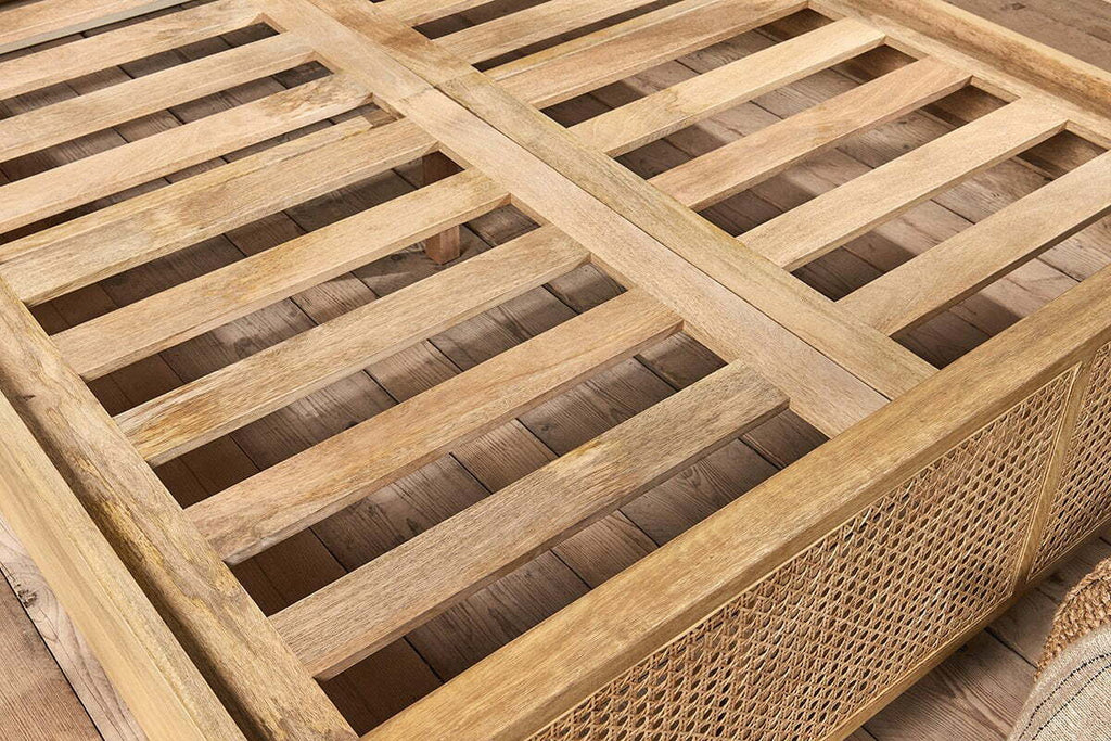 Saharsa Cane & Mango Wood Bed