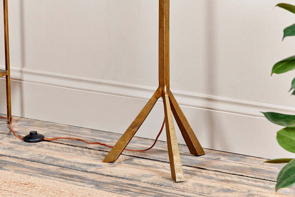 Sahhil Metal Tripod Floor Lamp Base - Antique Brass