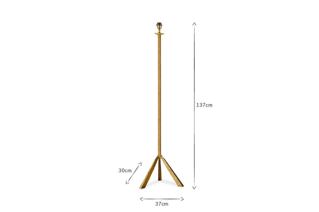 Sahhil Metal Tripod Floor Lamp Base - Antique Brass