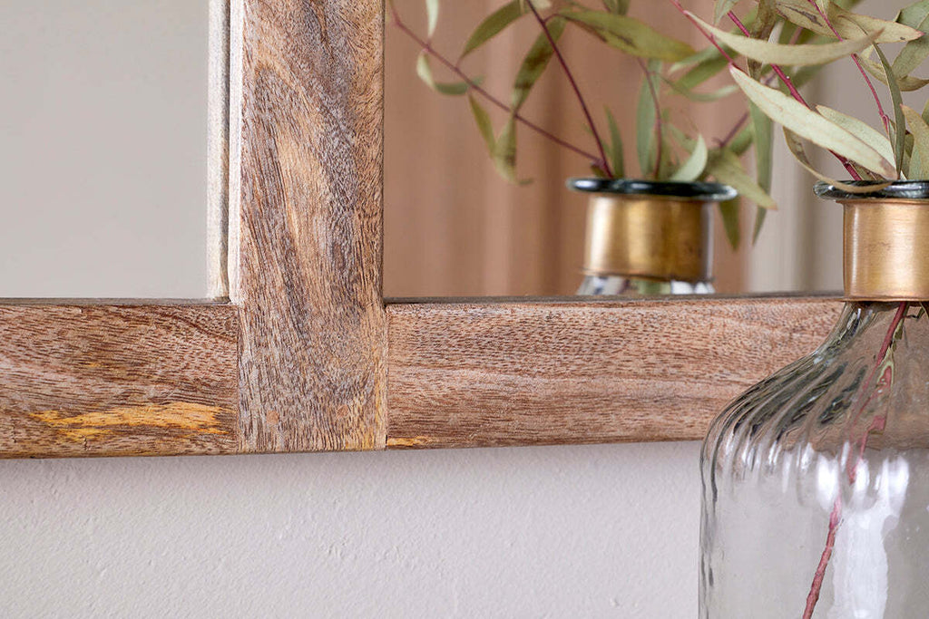 Sande Arched Mango Wood Mirror - Natural
