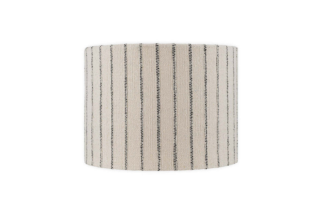 Sanja Cotton Stripe Lampshade - Off White & Grey