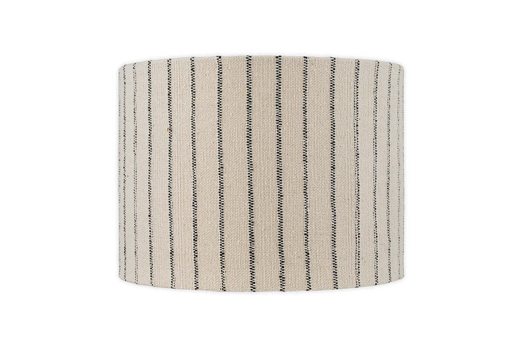 Sanja Cotton Stripe Lampshade - Off White & Grey