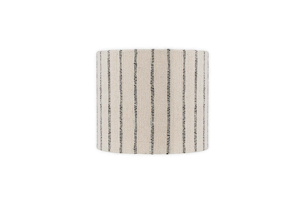 Sanja Cotton Stripe Lampshade - Off White & Grey
