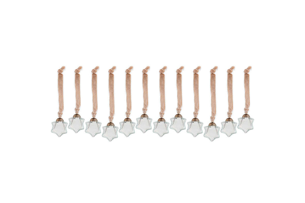 Sardi Star Baubles - Clear (Set of 12)