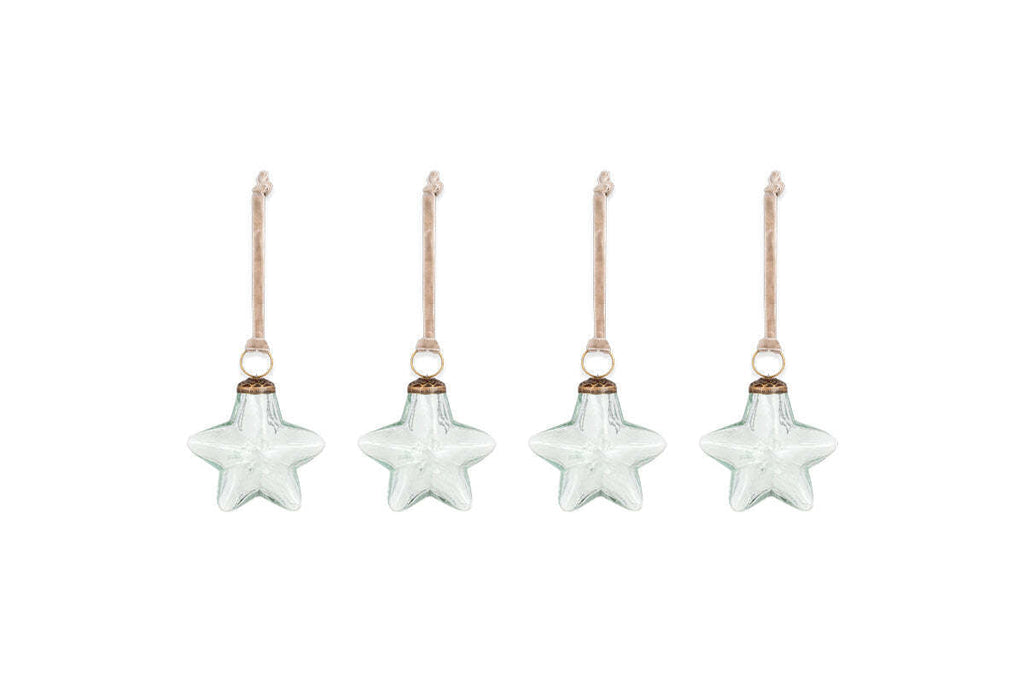 Sardi Star Baubles - Clear (Set of 4)