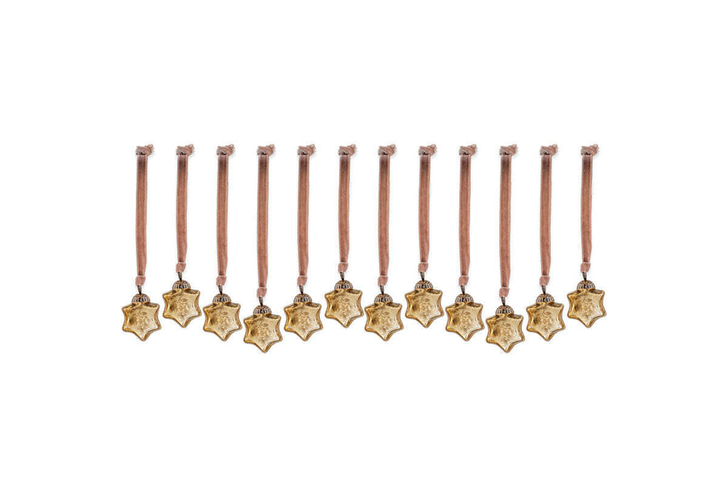 Sardi Star Baubles - Gold (Set of 12)