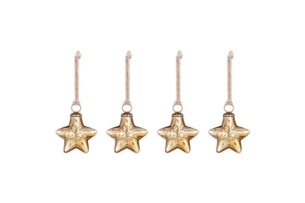 Sardi Star Baubles - Gold (Set of 4)