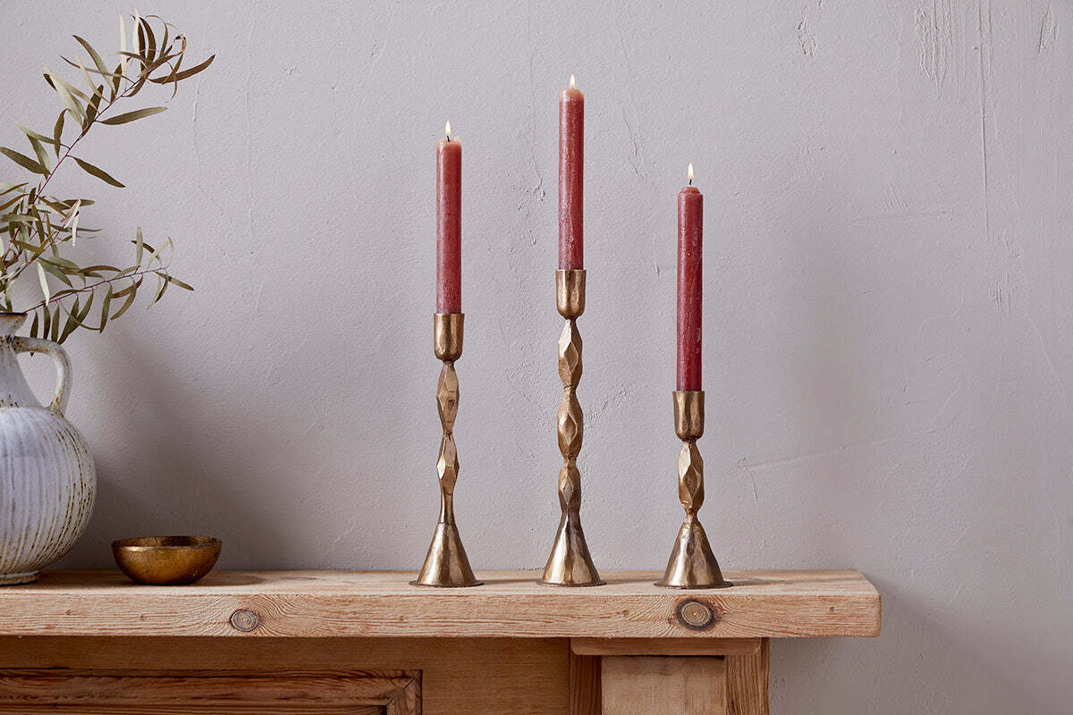 Shani Candlestick - Antique Brass