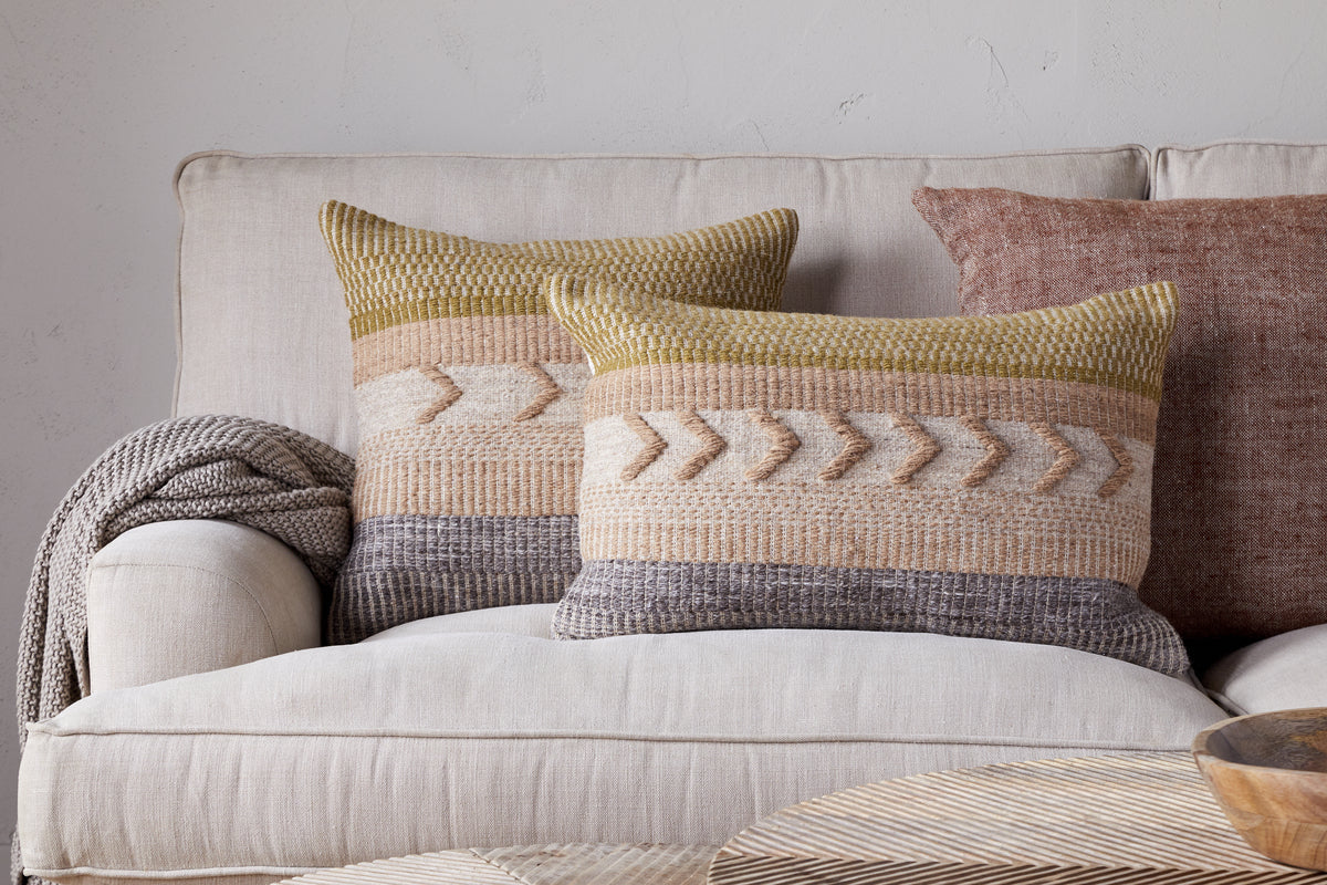 Tuleeka Wool Cushion Cover - Ochre