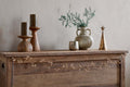 Tanu Mango Wood Beaded Garland - Brass & Natural