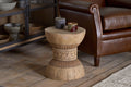 Taru Carved Side Table - Natural