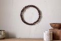 Tanu Mango Wood Beaded Wreath - Brass & Ruby