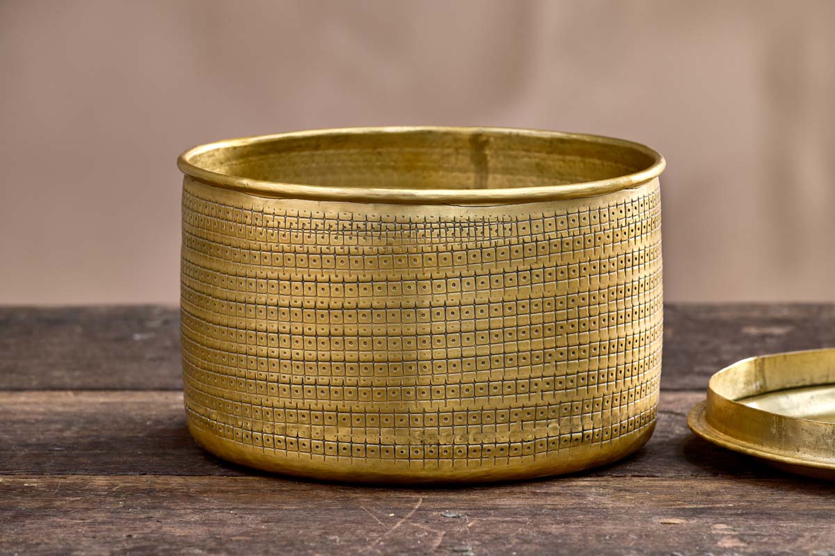 Tembesi Etched Pot - Wide