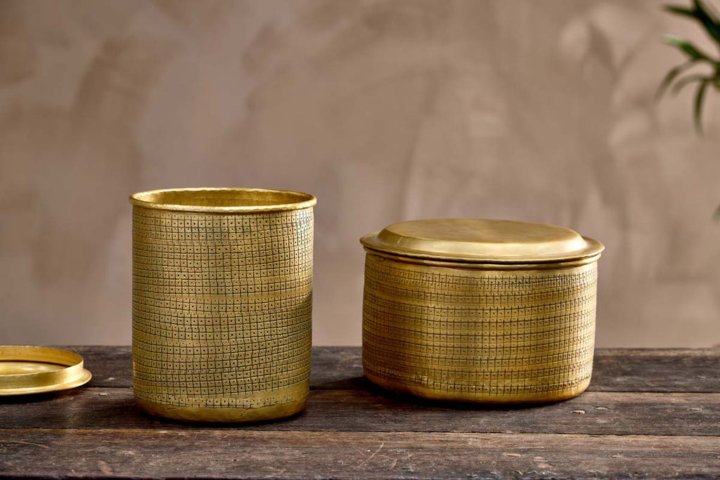 Tembesi Etched Pot - Wide