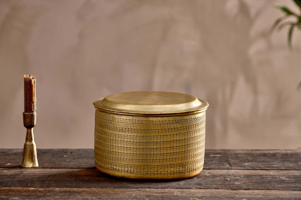 Tembesi Etched Pot - Wide