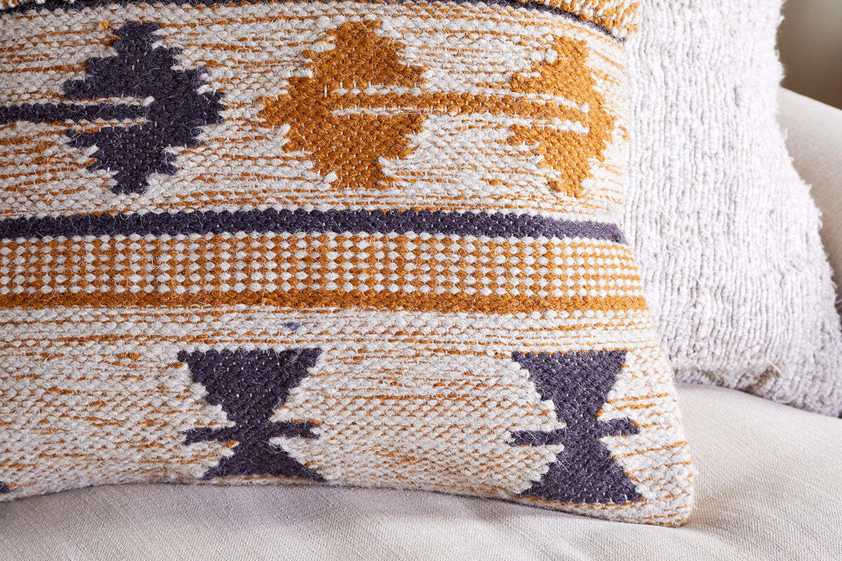 Tussi Ami Cushion Cover - Mustard & Grey