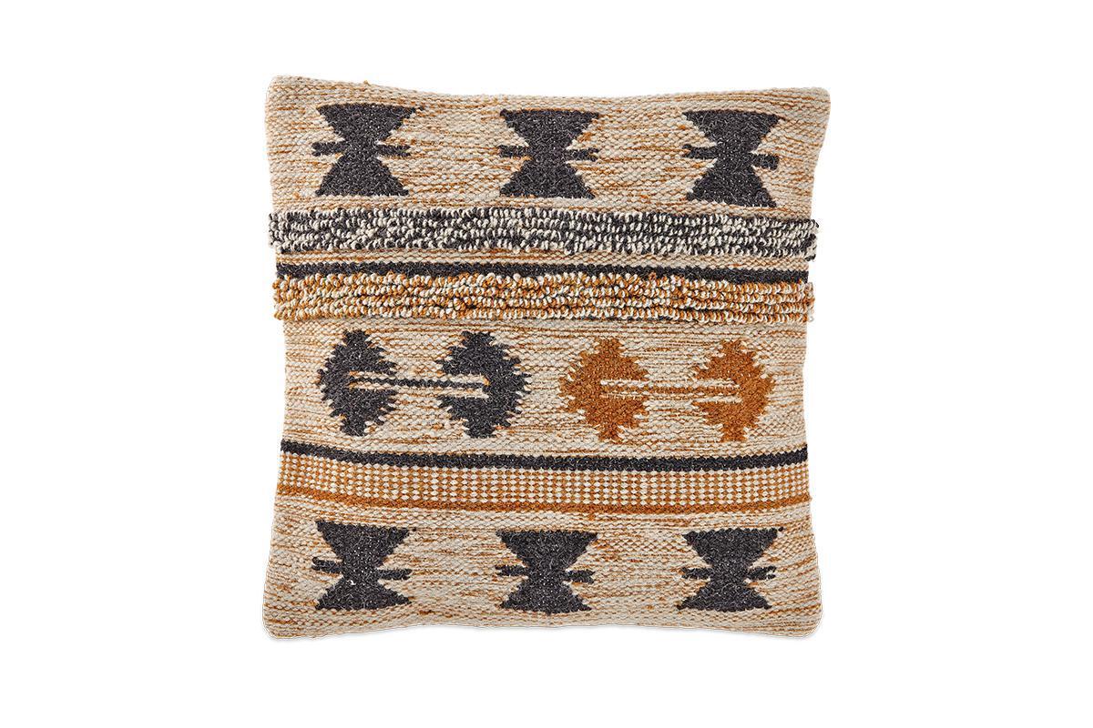 Tussi Ami Cushion Cover - Mustard & Grey