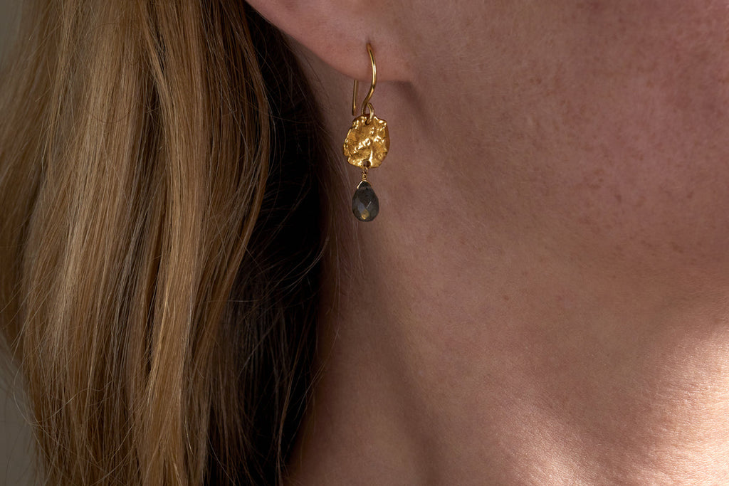 Veera Labradorite Earrings - Gold