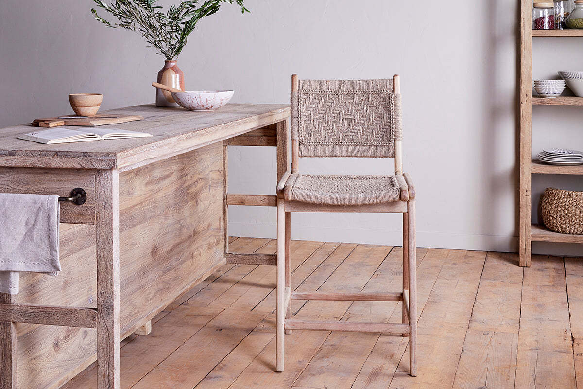 Vinay Woven Counter Chair - Natural