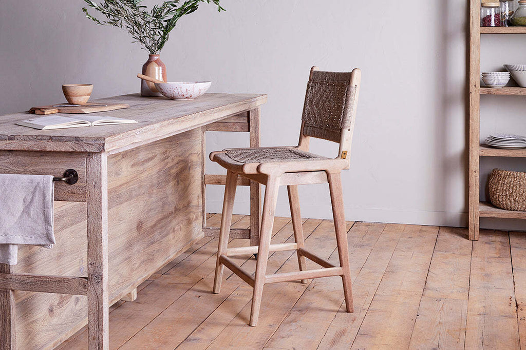 Vinay Woven Counter Chair - Natural