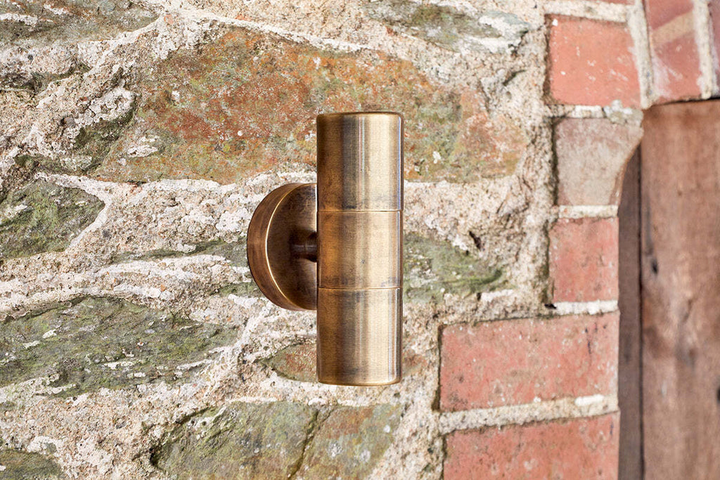 Vitla Outdoor Wall Lamp - Antique Brass