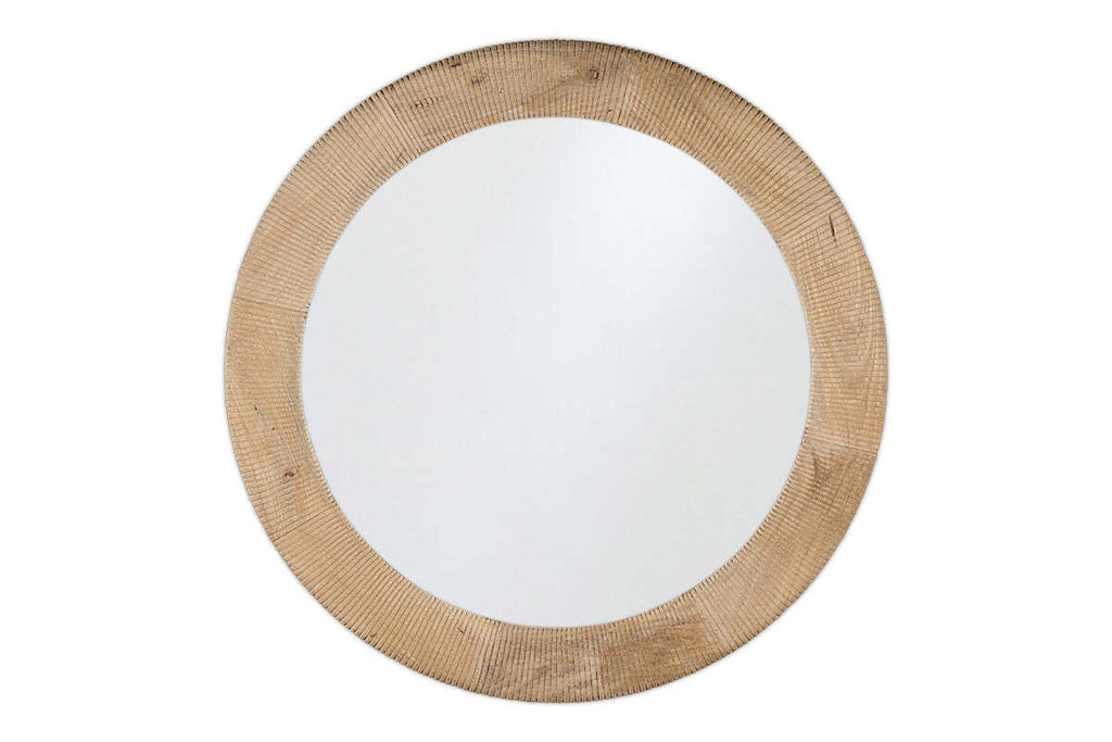 Vivan Grooved Wood Mirror - Natural
