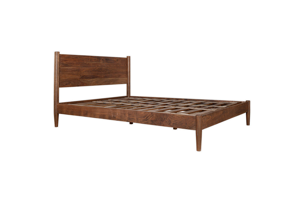 Anbu Acacia Bed - Washed Walnut