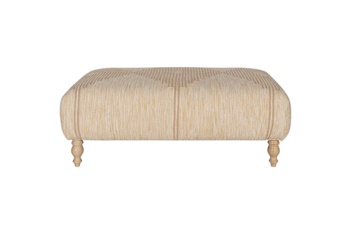 Aranya Upholstered Ottoman - Natural