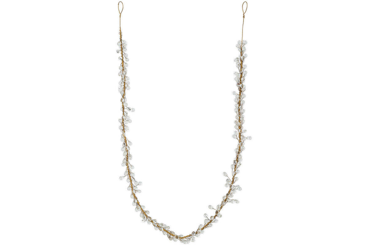 Danvi Glass Drop Garland - Brass & Clear