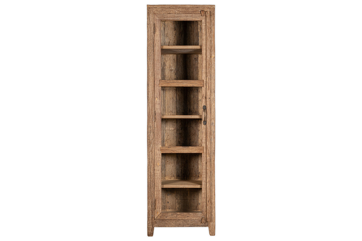 Ibo Reclaimed Wood & Glass Cabinet - Natural - Tall
