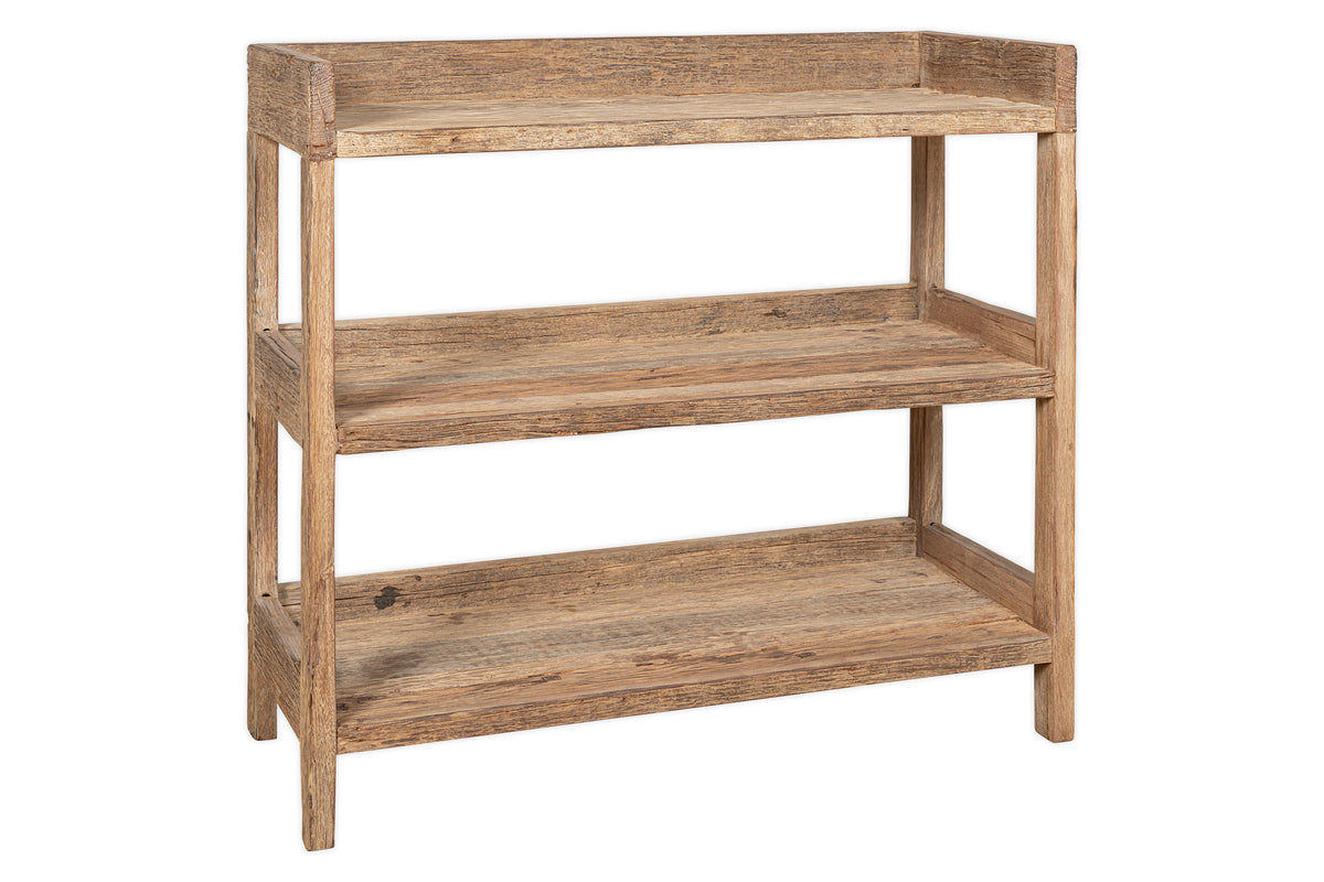 Ibo Reclaimed Wood Pantry Standing Shelves - Natural