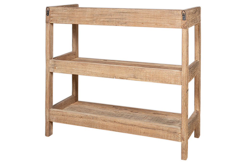 Ibo Reclaimed Wood Pantry Standing Shelves - Natural