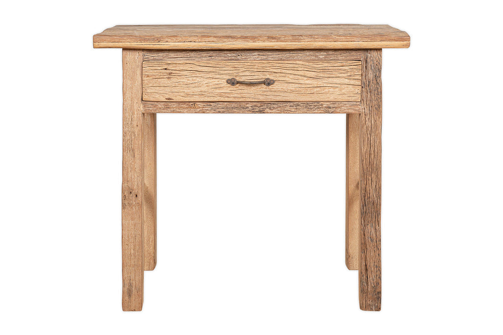 Ibo Reclaimed Wood 1 Drawer Console Table - Natural