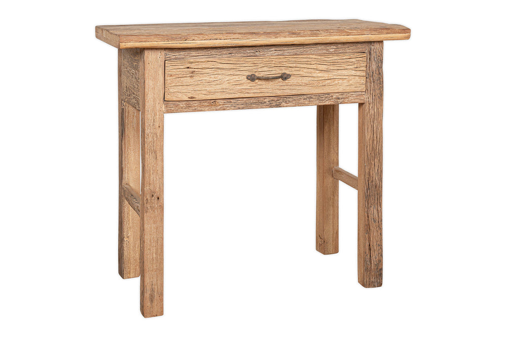 Ibo Reclaimed Wood 1 Drawer Console Table - Natural