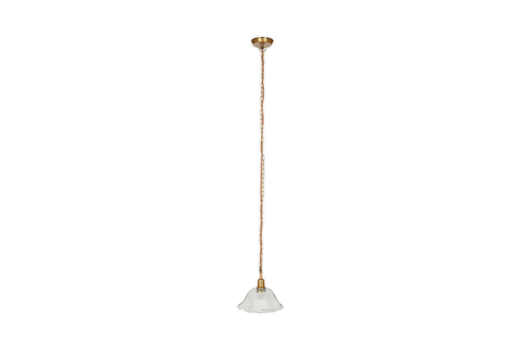 Keju Organic Shape Recycled Glass Pendant - Clear