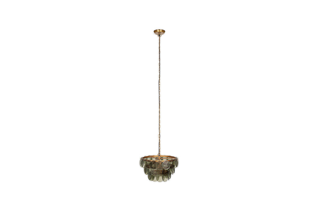 Kagitha Recycled Glass Chandelier - Green