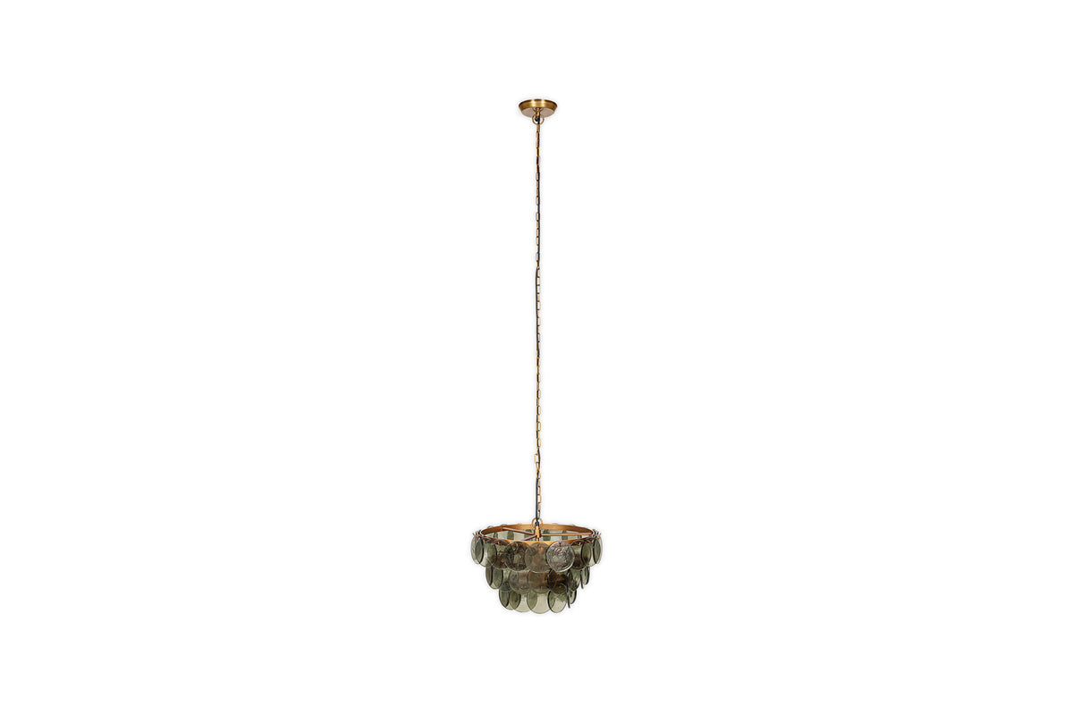 Kagitha Recycled Glass Chandelier - Green