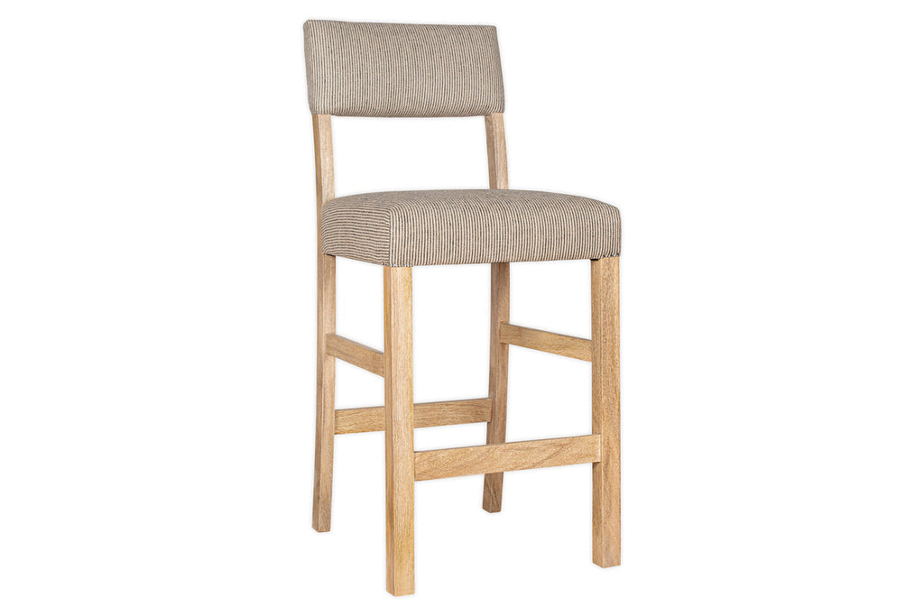 Nadeeka Linen Upholstered Counter Chair - Soft Grey