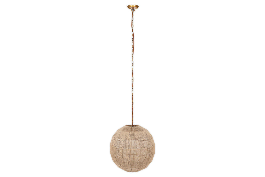 Nilaveli Woven Jute Sphere Pendant - Natural