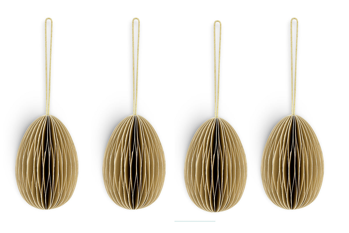Piani Hanging Paper Decoration - Moss Green - (Set of 4)