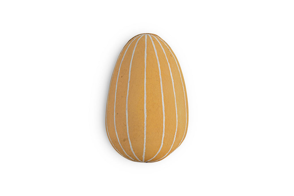 Surya Recycled Cotton Paper Side Opening Egg - Ochre & Cream
