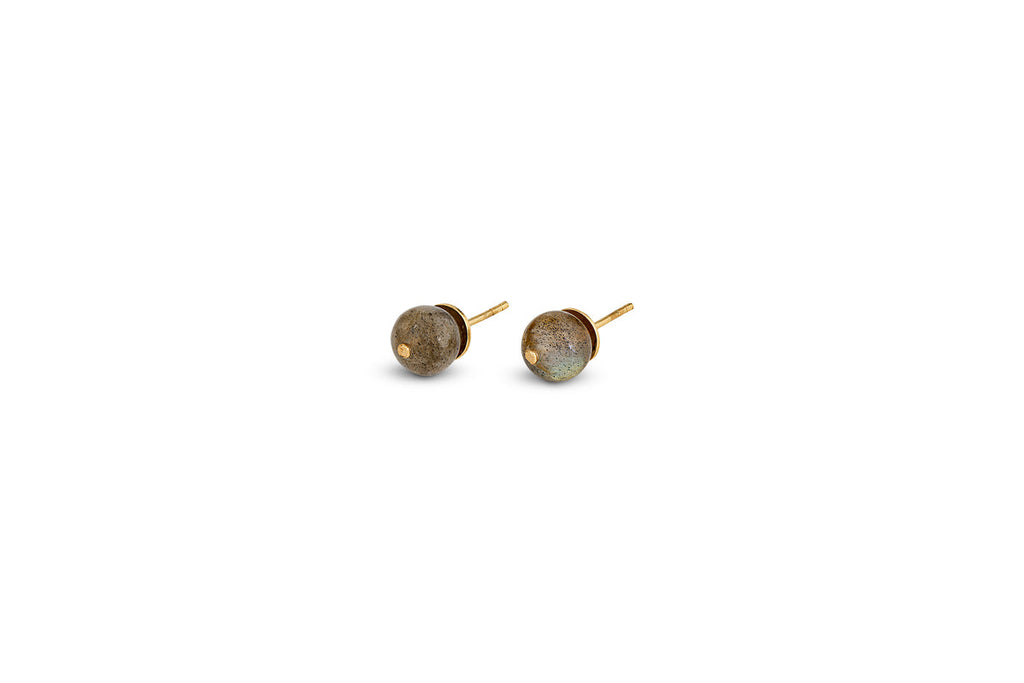Marai Labradorite Stud Earrings - Labradorite & Gold