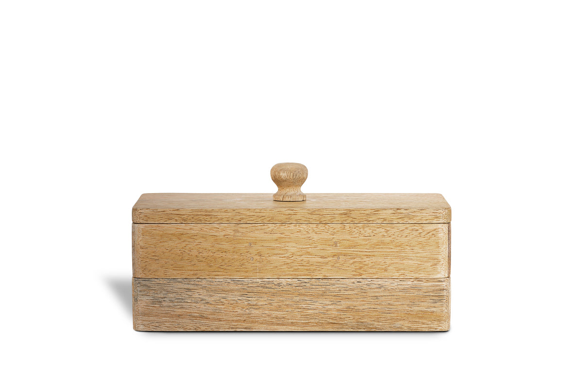 Chanya Mango Wood Jewellery Box - Natural