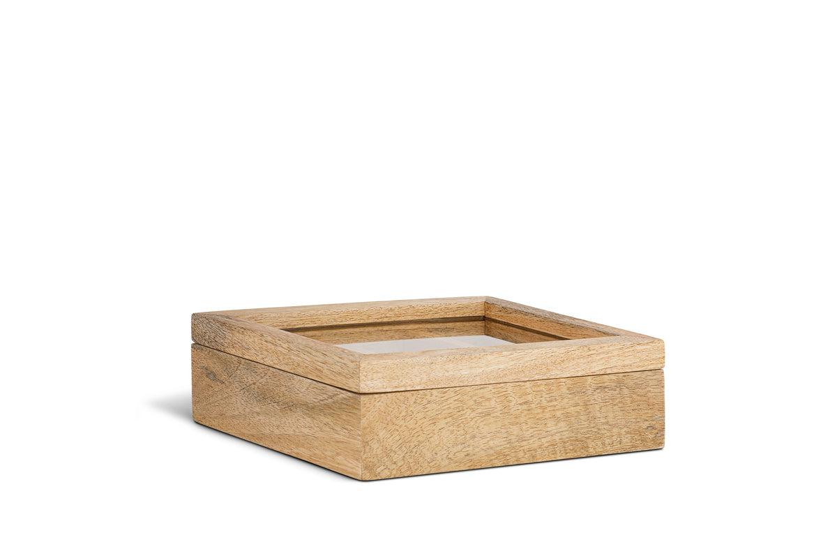 Kabani Mango Wood Jewellery Box - Natural